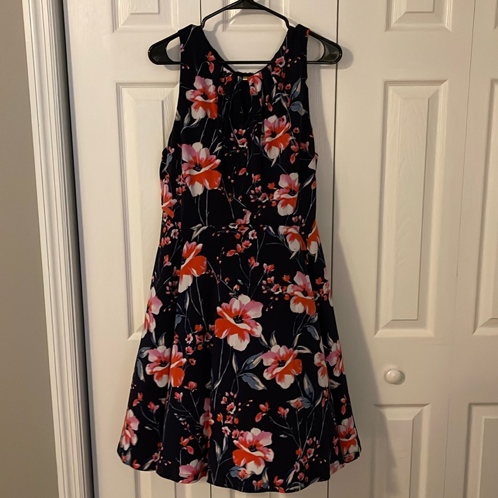Ivanka Trump navy floral dress, sz XL